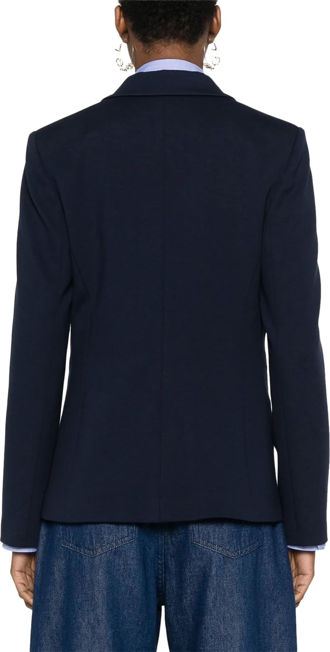 Pinko Alexia Double-Breasted Viscose/Polyamide Blazer Zwart