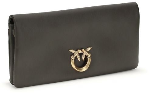 PINKO Bicolor Calf Leather Bos Taurus Clutch Bag Divers