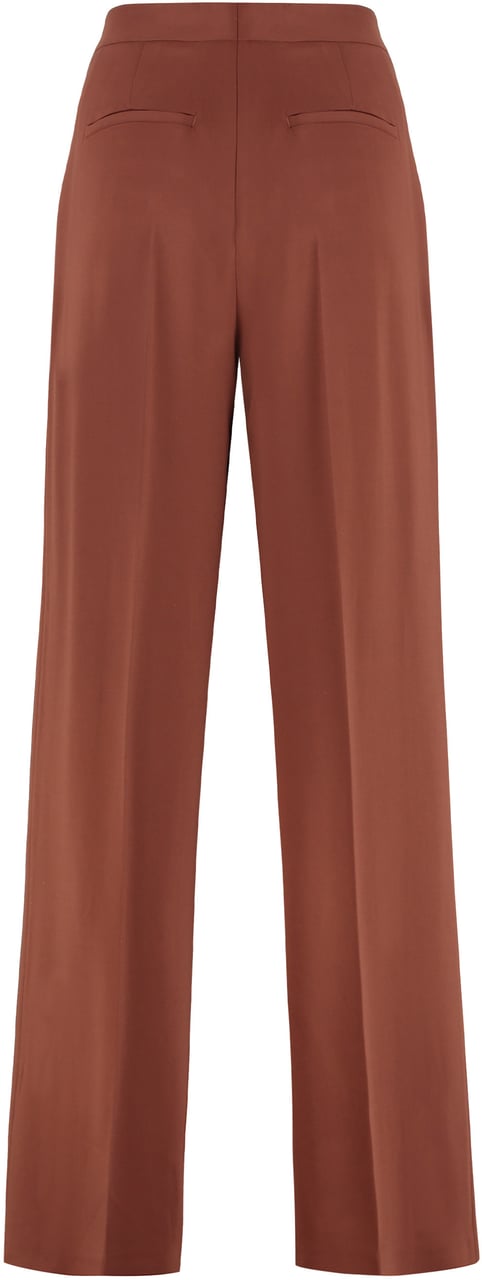 Pinko Pergamino high-waist wide-leg trousers Bruin