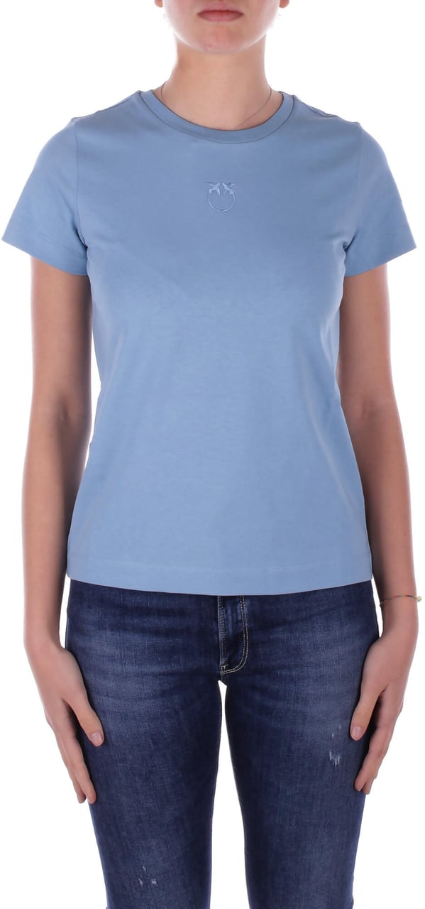Pinko T-Shirts And Polos Clear Blue Blauw