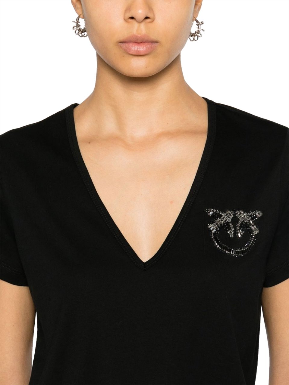 Pinko T-Shirts And Polos Nero Limousine Zwart