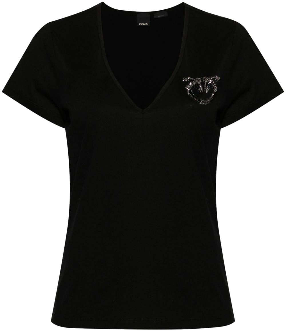 Pinko T-Shirts And Polos Nero Limousine Zwart