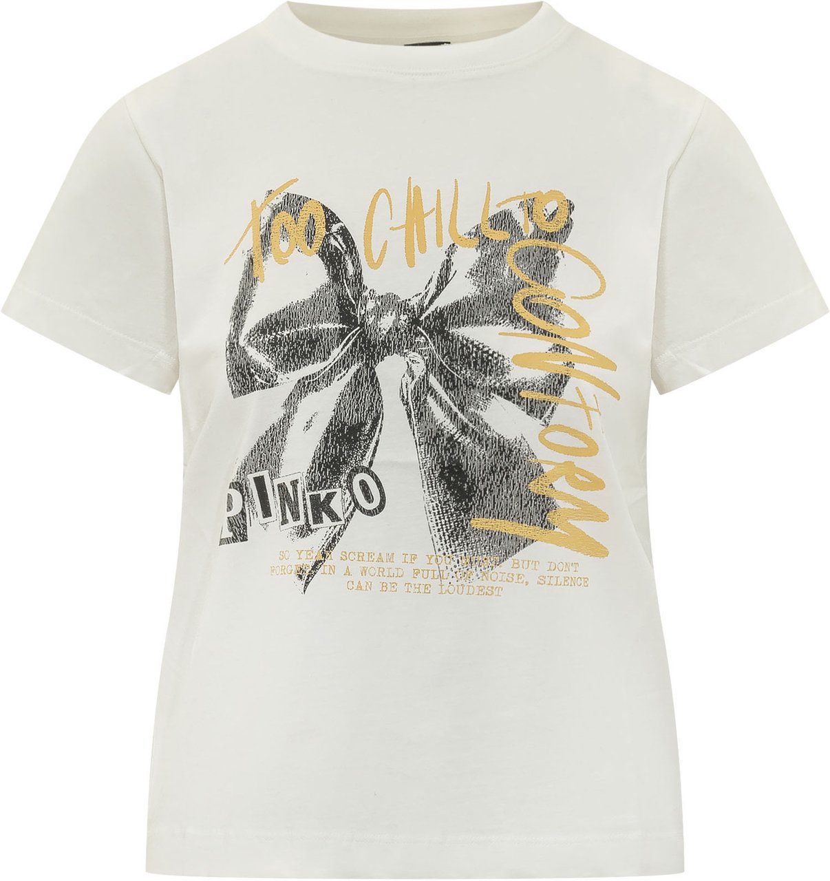Pinko T-shirt Girocollo con Applicazione Wit