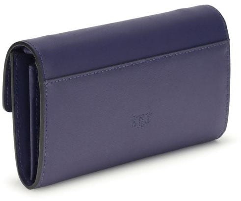 Pinko PINKO Blue Calf Leather Bos Taurus Wallet Blauw