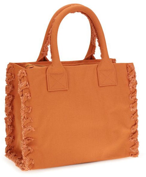 Pinko PINKO Orange Cotton Shoulder Bag Oranje