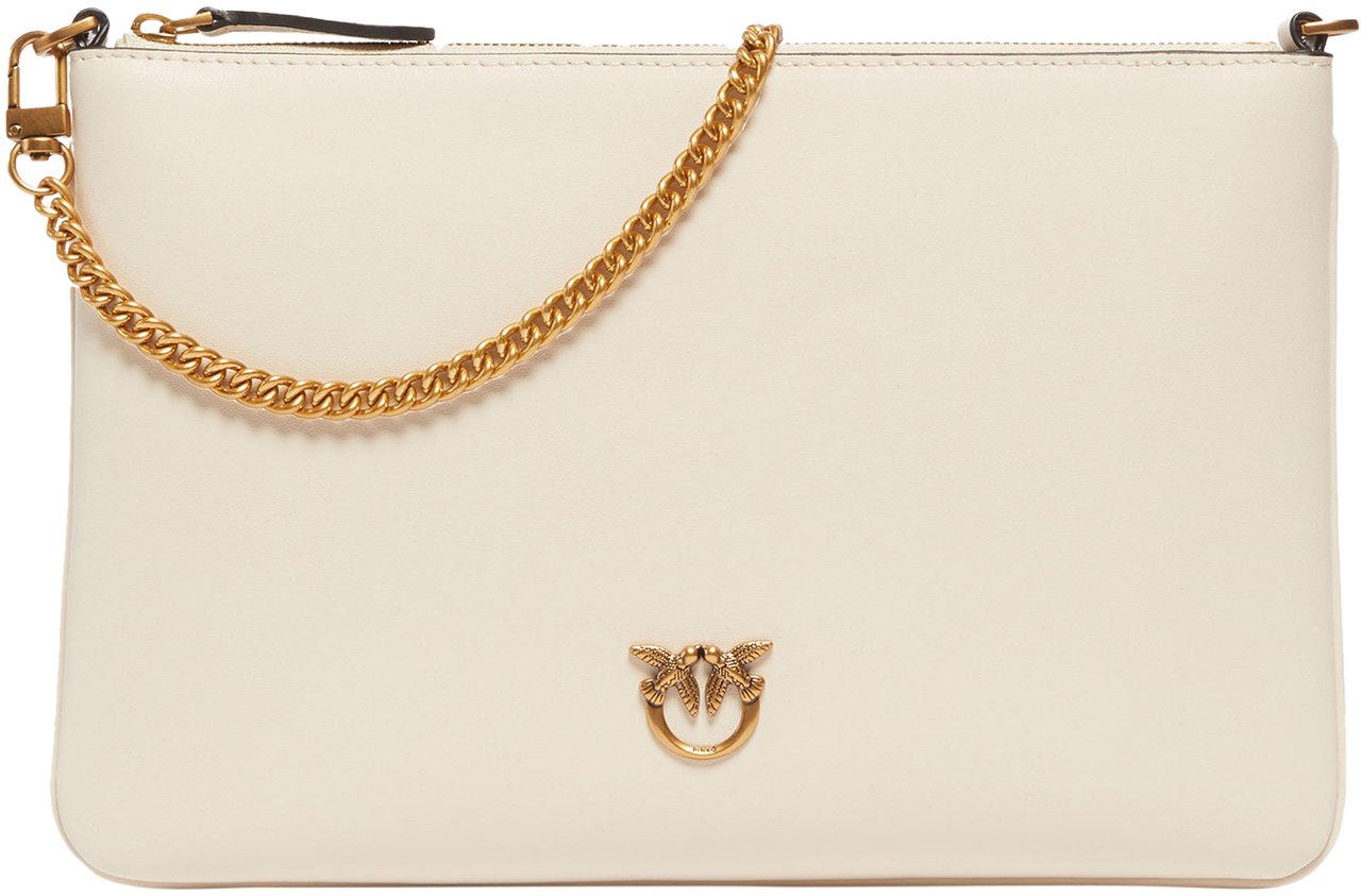 Pinko Bags Bianco Setaantique Gold Goud
