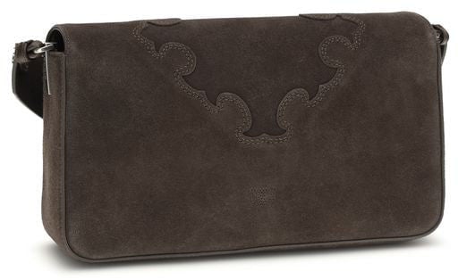 PINKO Brown Calf Leather Bos Taurus Shoulder Bag Bruin