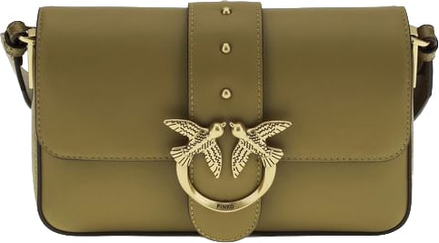 Pinko PINKO Bicolor Calf Leather Bos Taurus Shoulder Bag Divers