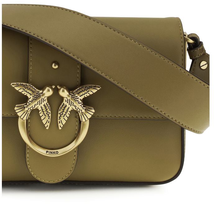 Pinko PINKO Bicolor Calf Leather Bos Taurus Shoulder Bag Divers