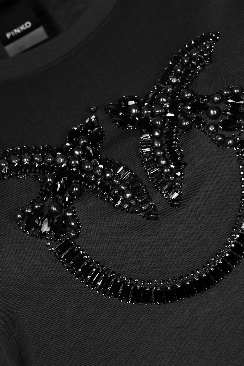 Pinko T-Shirts And Polos Nero Limousine Zwart
