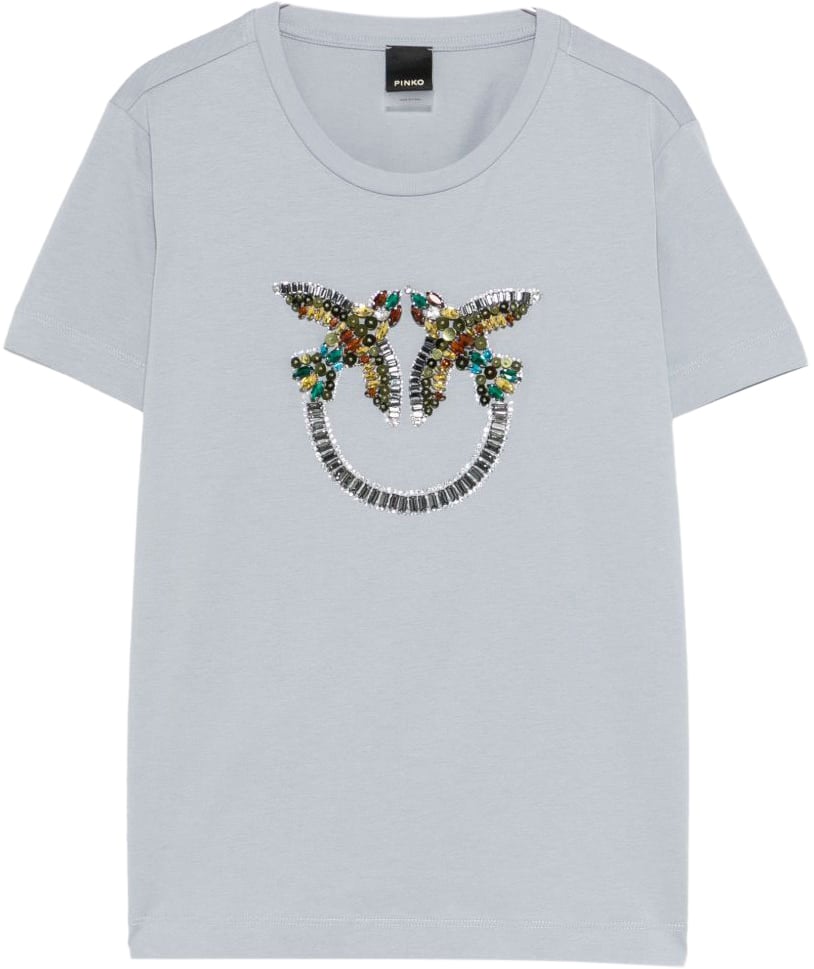 Pinko T-Shirts And Polos Clear Blue Blauw