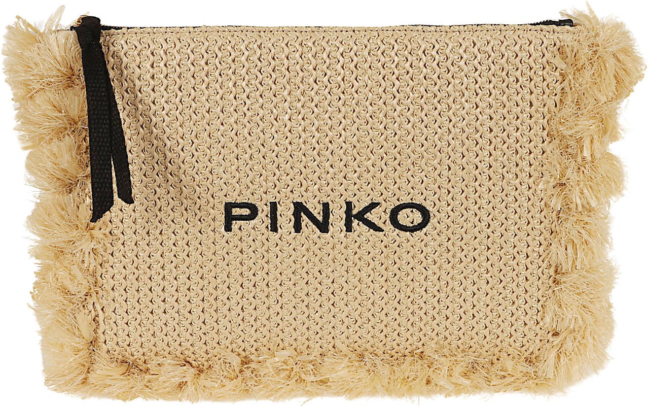 PINKO FLAT HANDLE RAFIA Beige