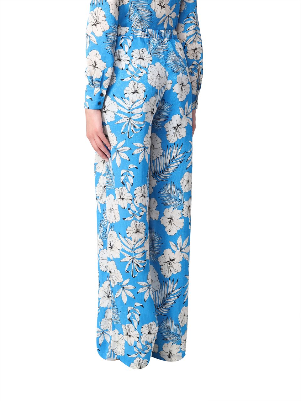 Pinko Trousers Light Blue Blauw