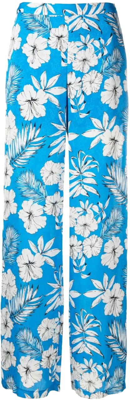 Pinko Trousers Light Blue Blauw