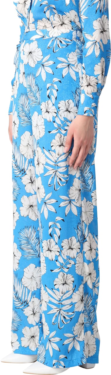 Pinko Trousers Light Blue Blauw