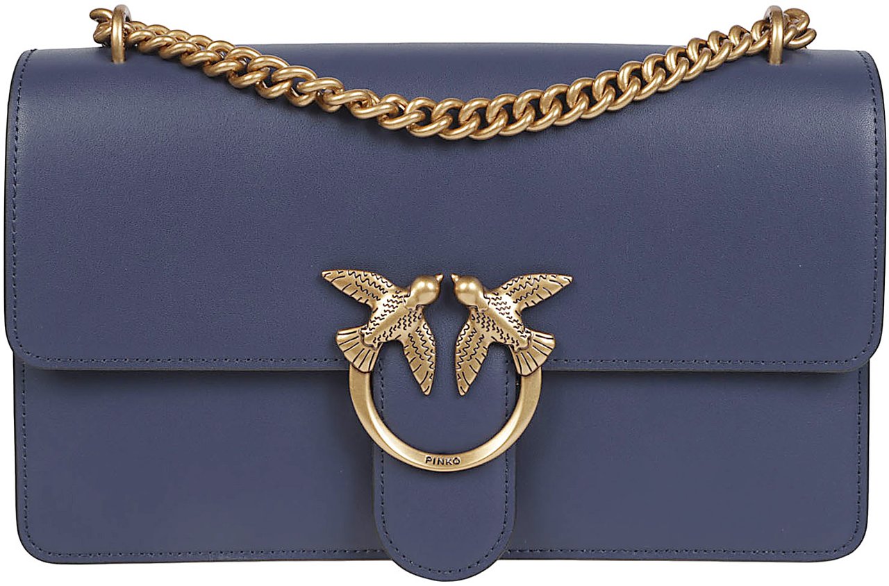 Pinko Love One Classic Bag Blue Blauw