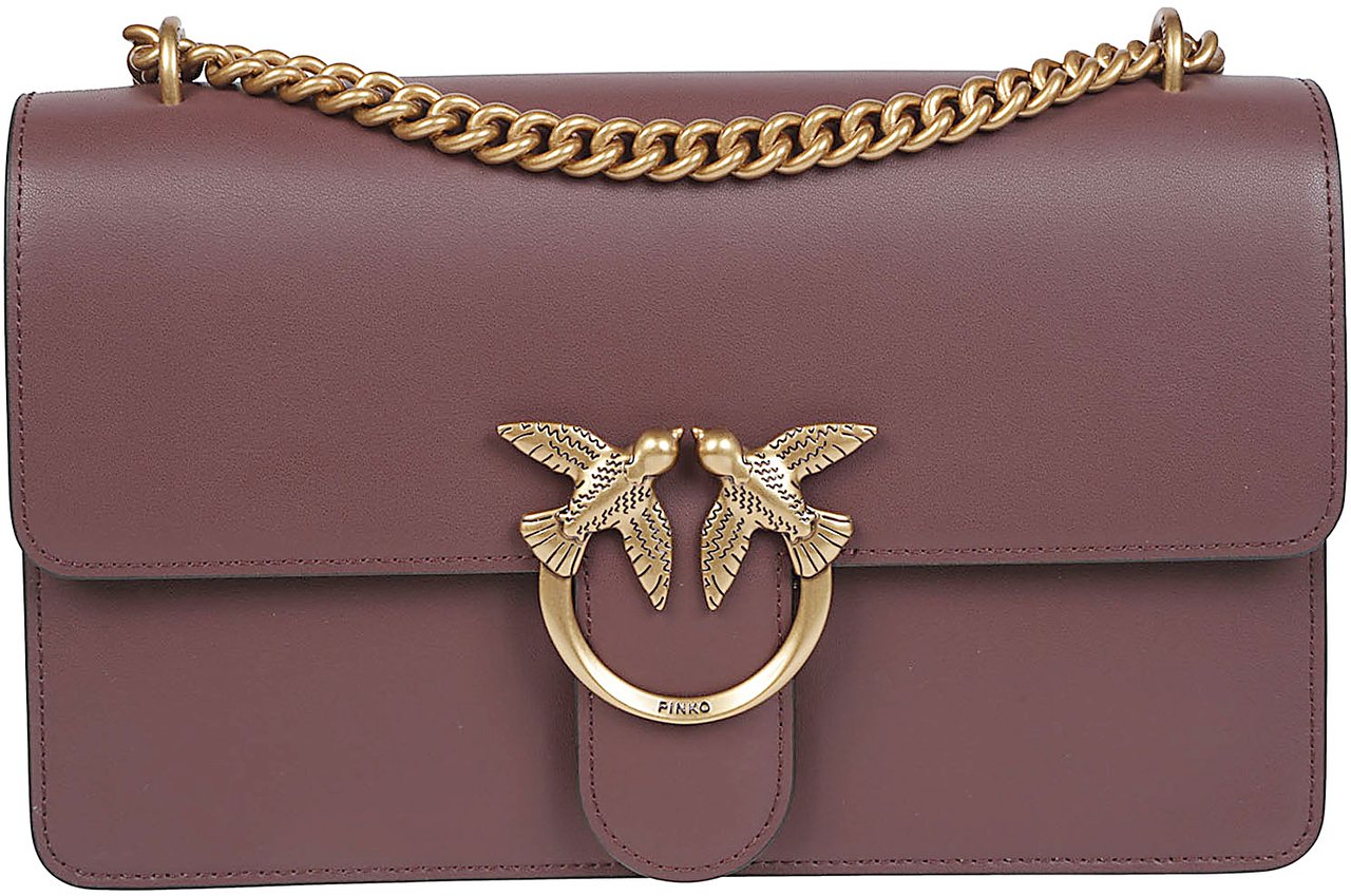 Pinko Love One Classic Bag Brown Bruin