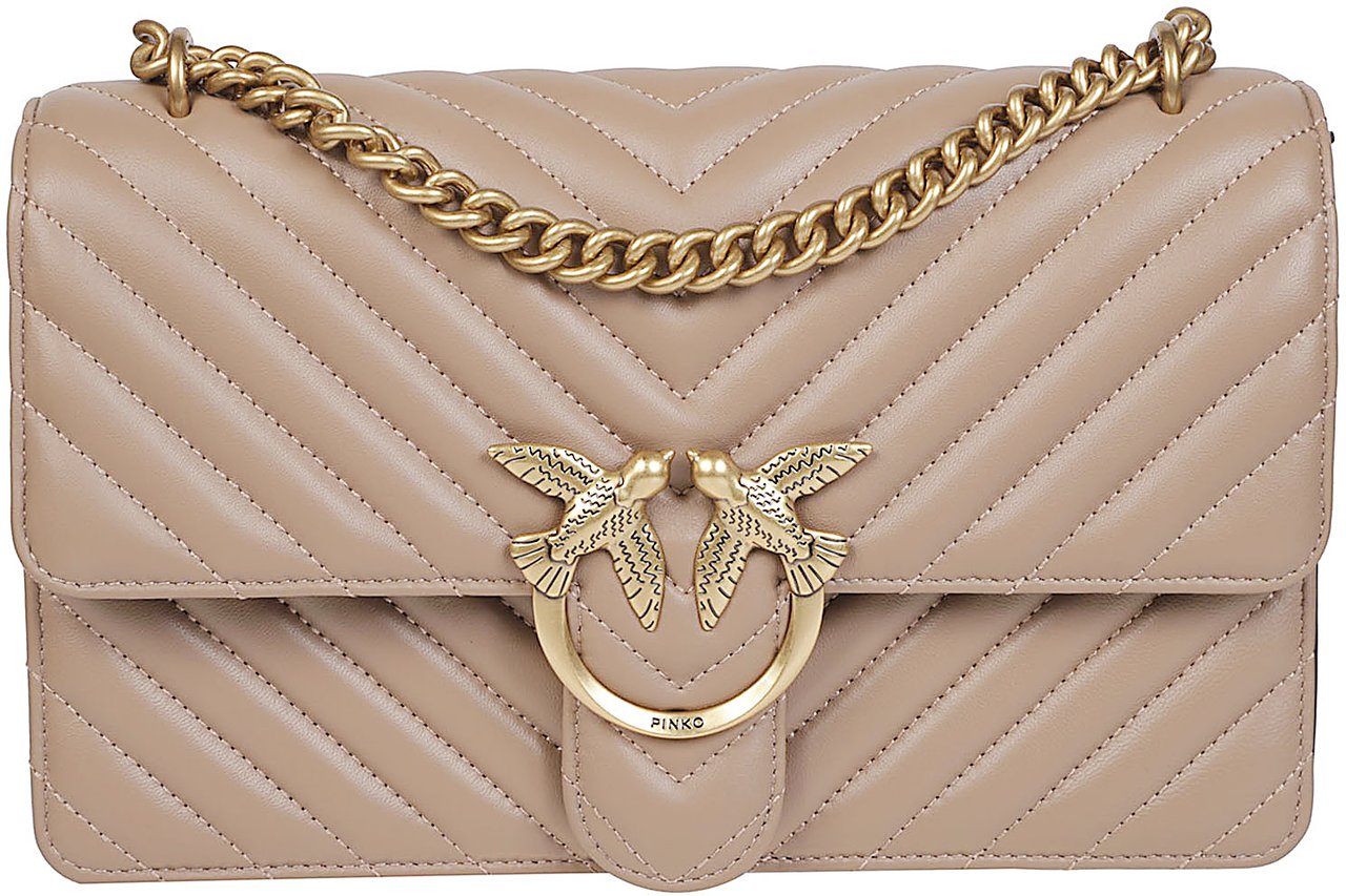 Pinko Love One Classic Dc Bag Brown Bruin