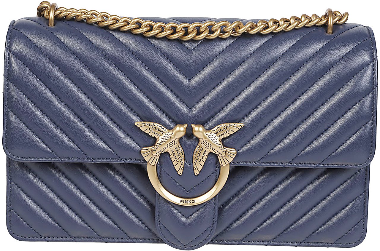 Pinko Love One Classic Dc Bag Blue Blauw