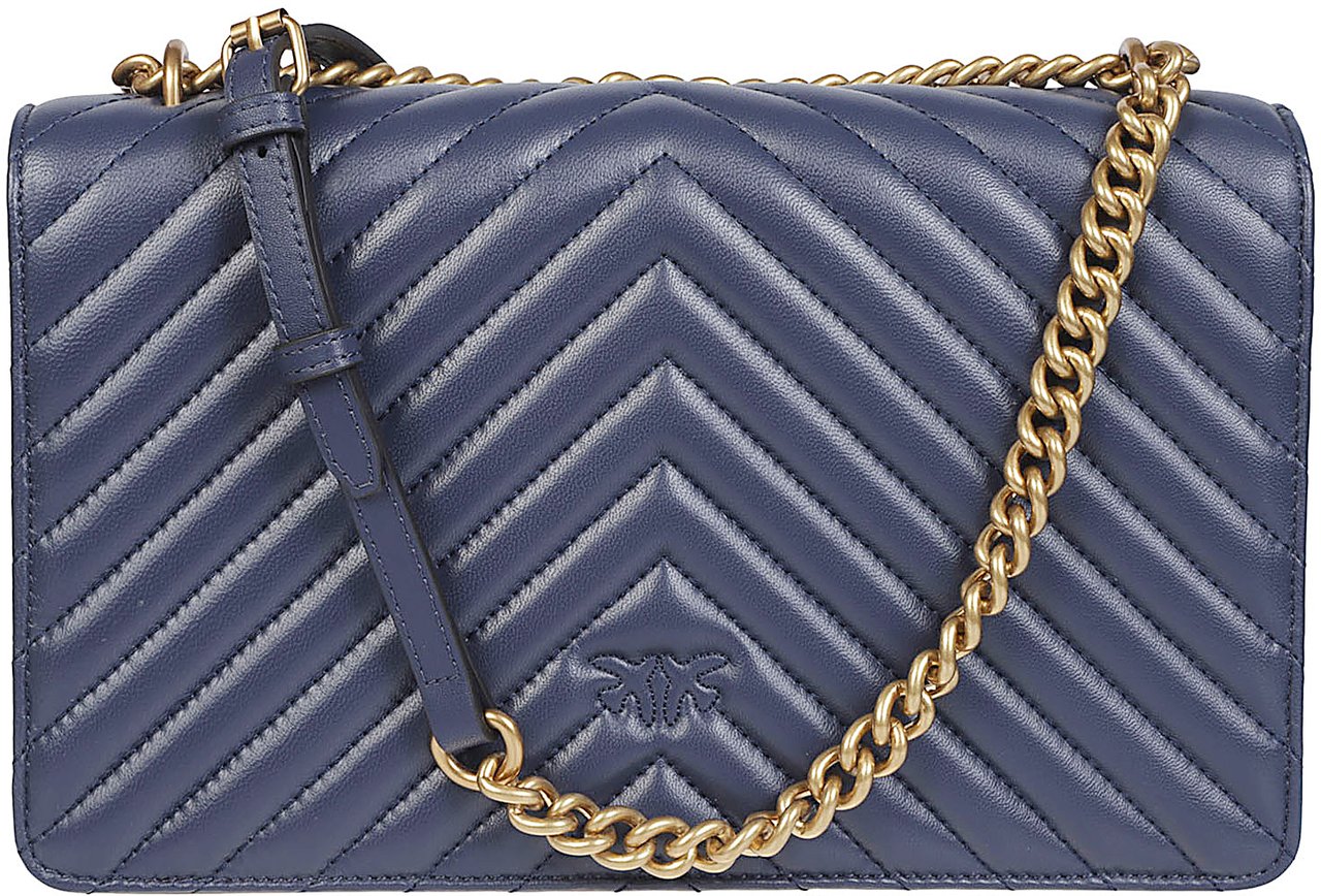 Pinko Love One Classic Dc Bag Blue Blauw