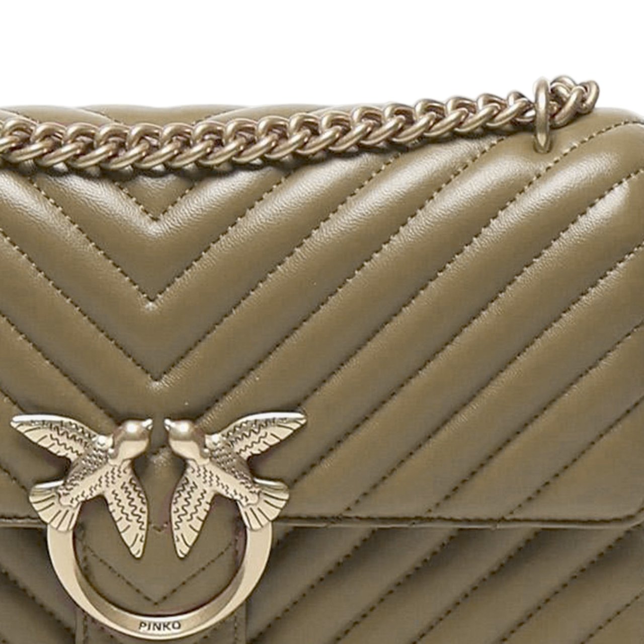 Pinko Love One Classic Shoulder Bag Bruin