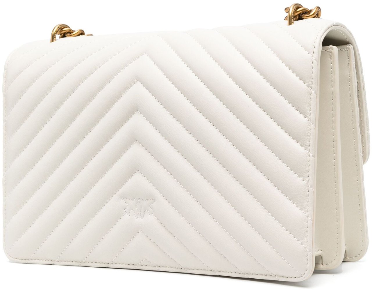 Pinko Bags Bianco Setaantique Gold Goud