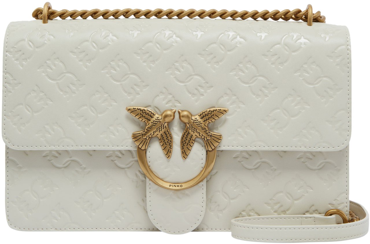 Pinko Bags Bianco Setaantique Gold Goud