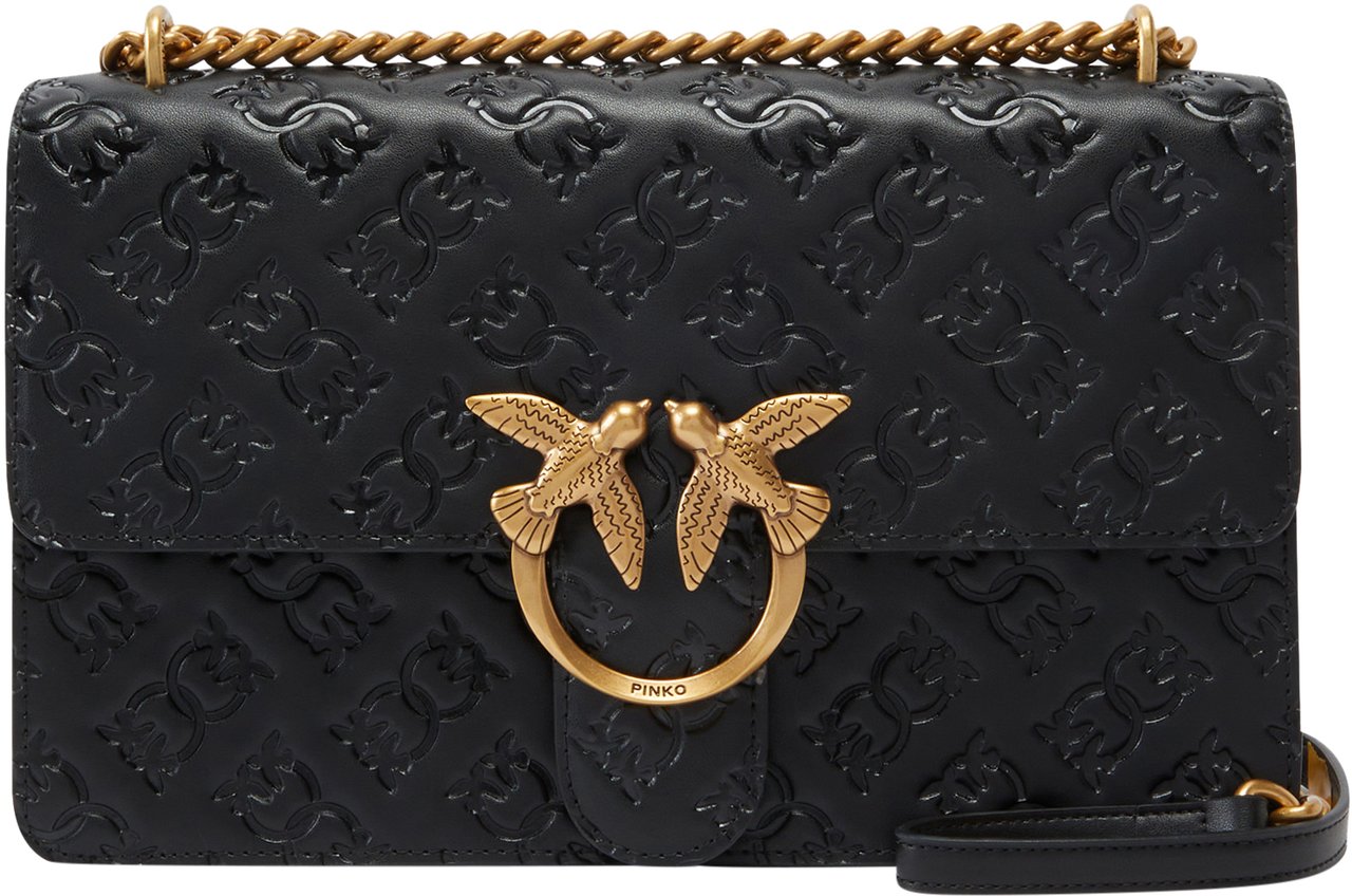Pinko Bags Neroantique Gold Goud