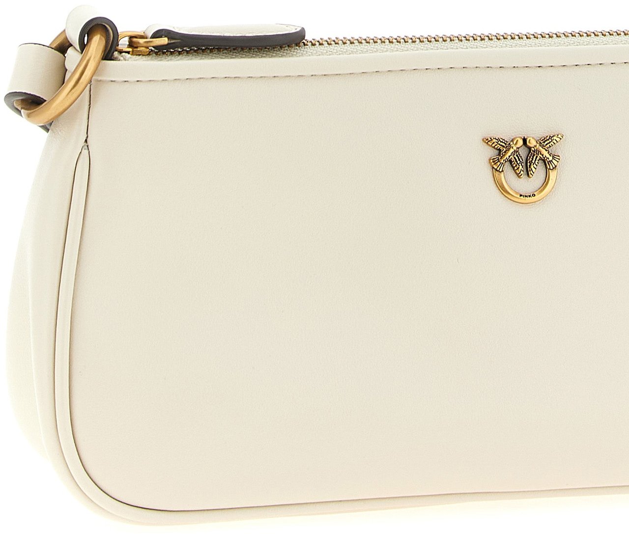 PINKO White Goatskin Crossbody Bag Wit