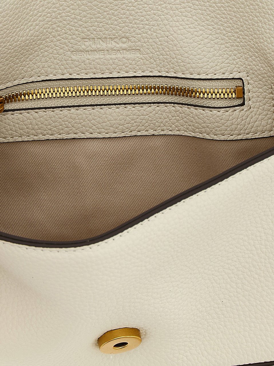 PINKO White Goatskin Crossbody Bag Wit