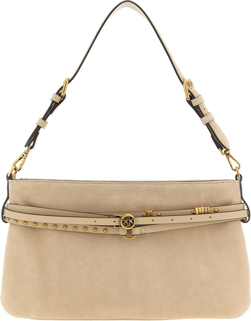 PINKO Beige Cowhide Shoulder Bag Beige
