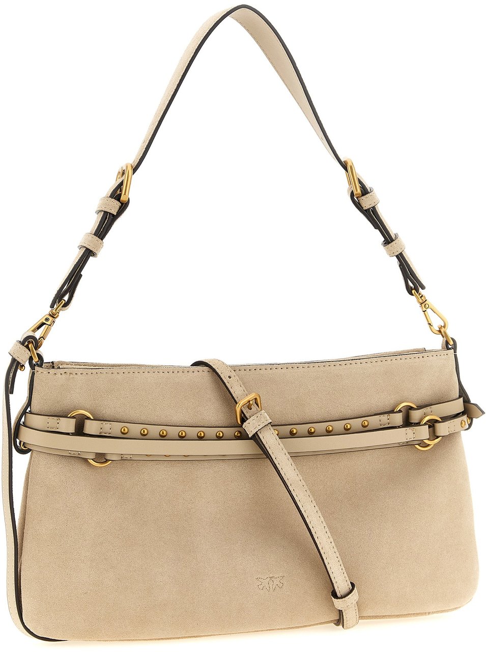 PINKO Beige Cowhide Shoulder Bag Beige