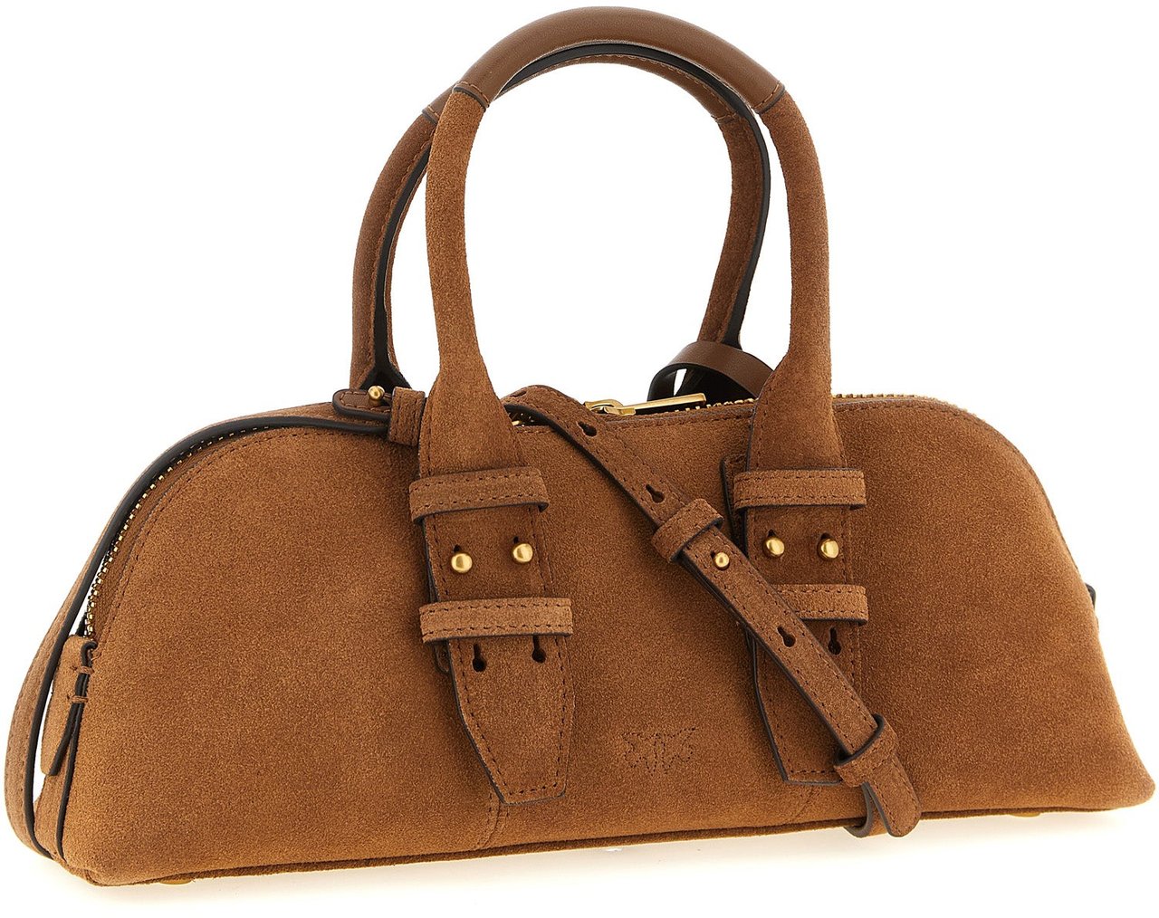 PINKO Brown Cowhide Shoulder Bag Bruin