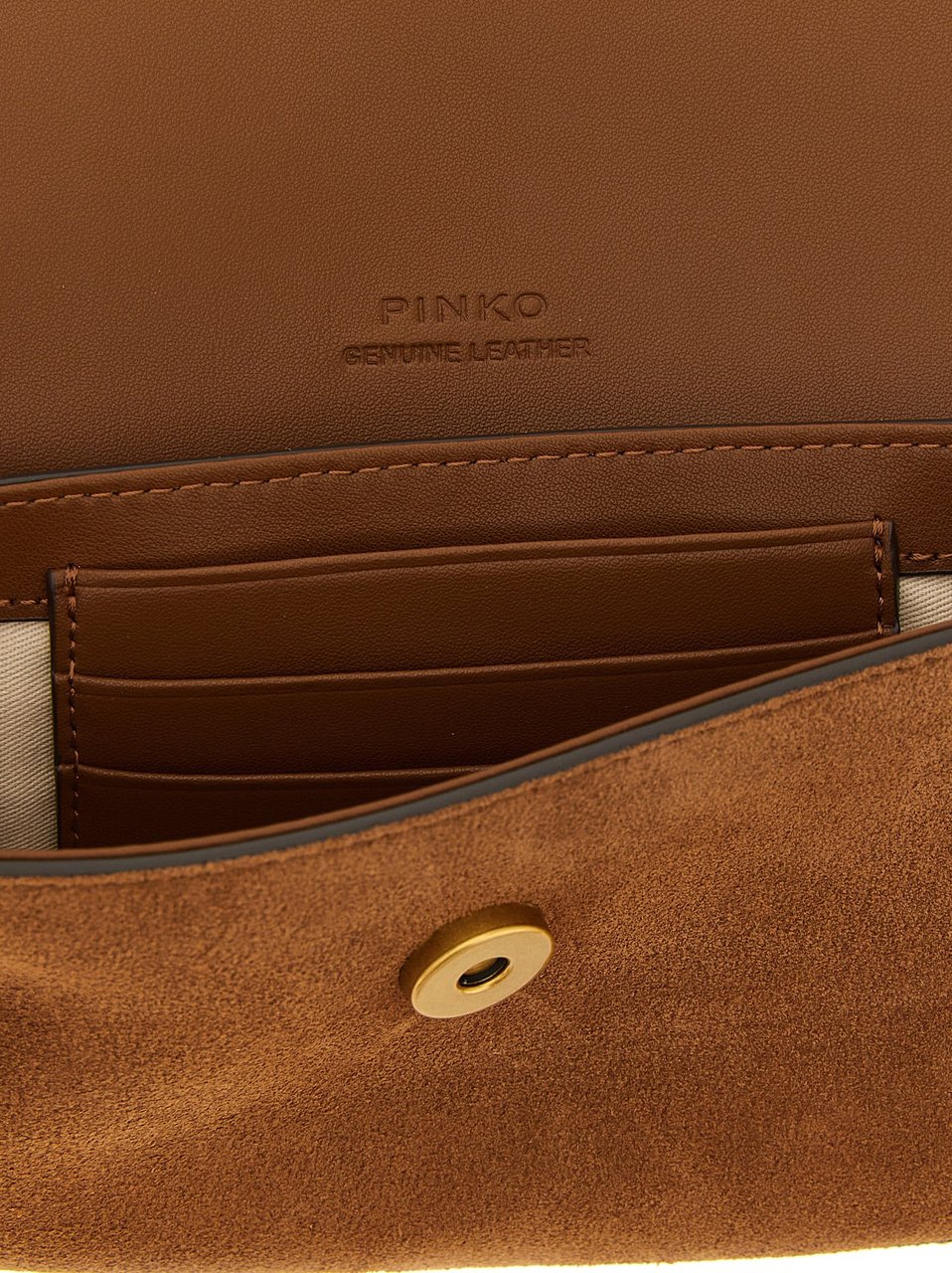 PINKO Brown Cowhide Shoulder Bag Bruin