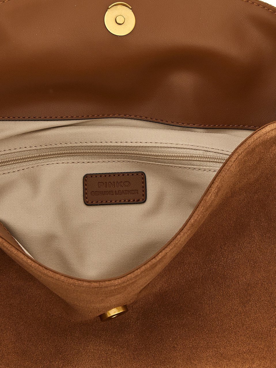 PINKO Brown Cowhide Shoulder Bag Bruin