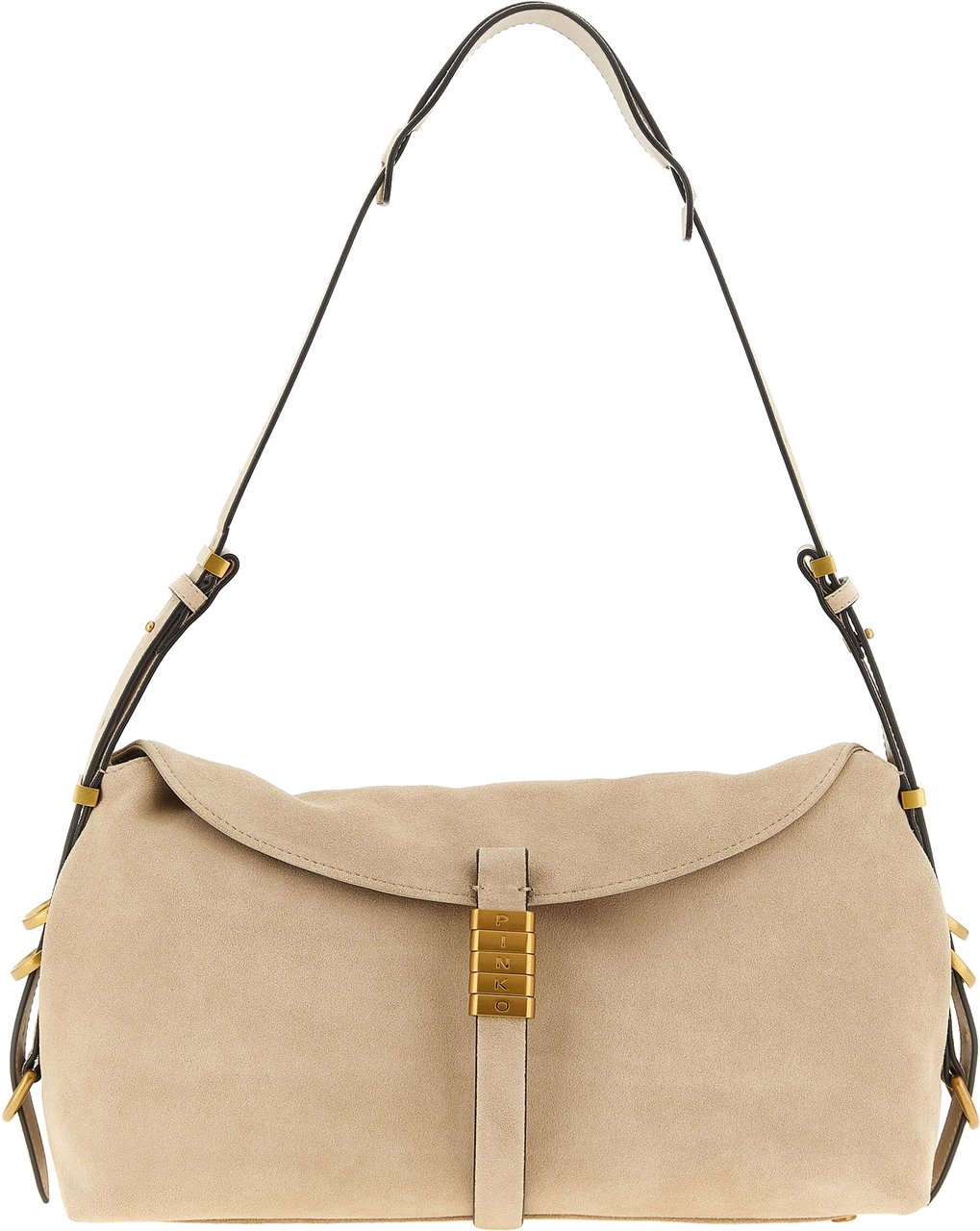 PINKO Beige Cowhide Shoulder Bag Beige