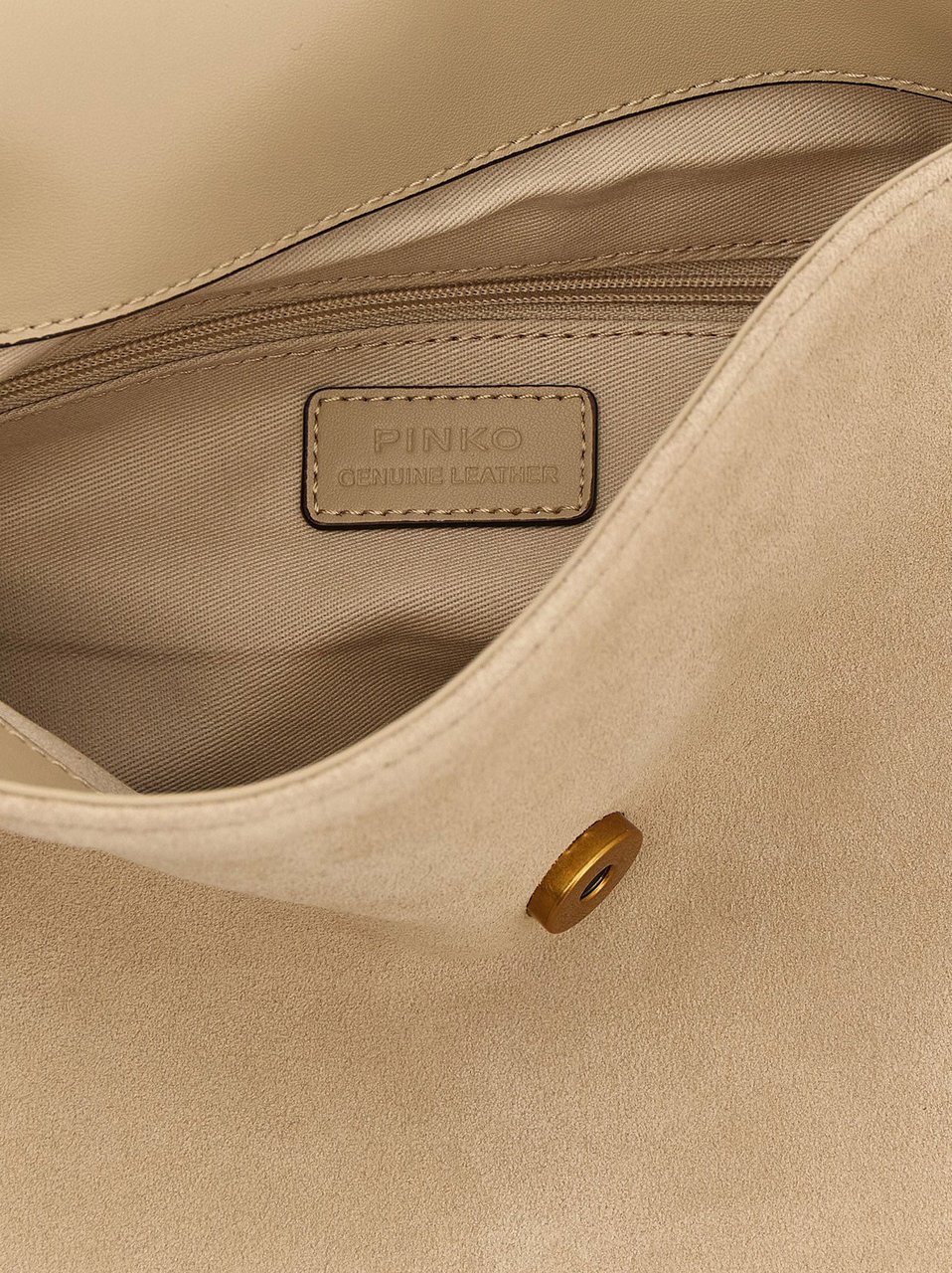 PINKO Beige Cowhide Shoulder Bag Beige