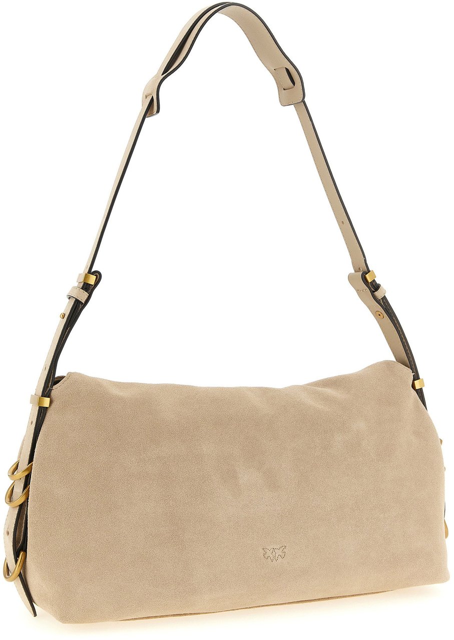 PINKO Beige Cowhide Shoulder Bag Beige