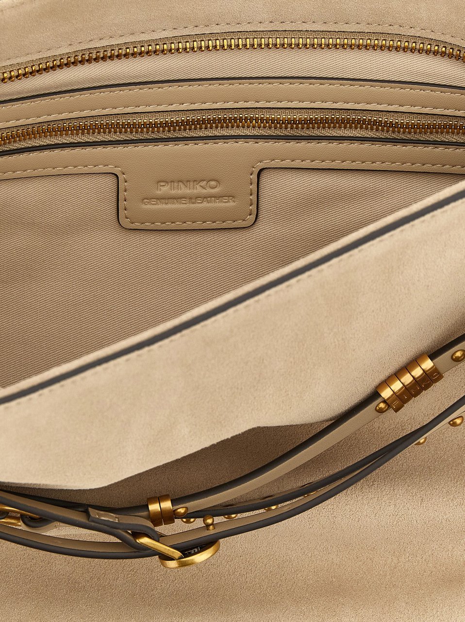 PINKO Beige Cowhide Shoulder Bag Beige