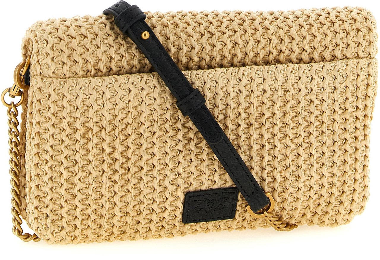 PINKO Beige Polypropylene Clutch Bag Beige