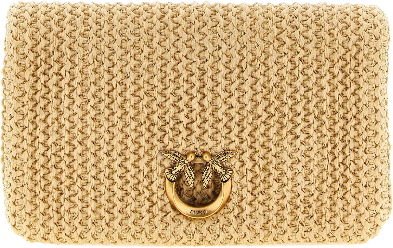 PINKO Beige Polypropylene Clutch Bag Beige