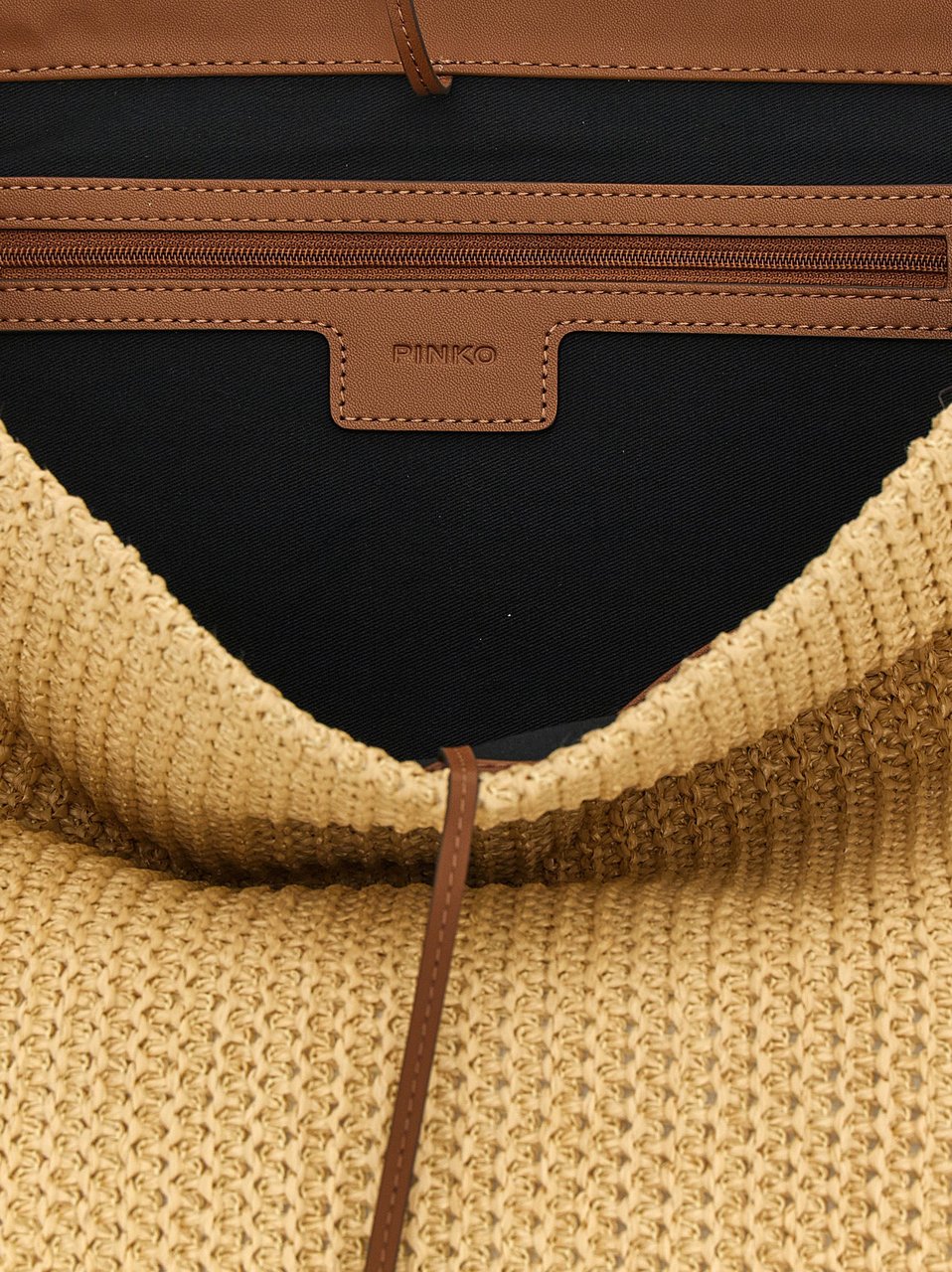 PINKO Beige Cowhide Shoulder Bag Beige