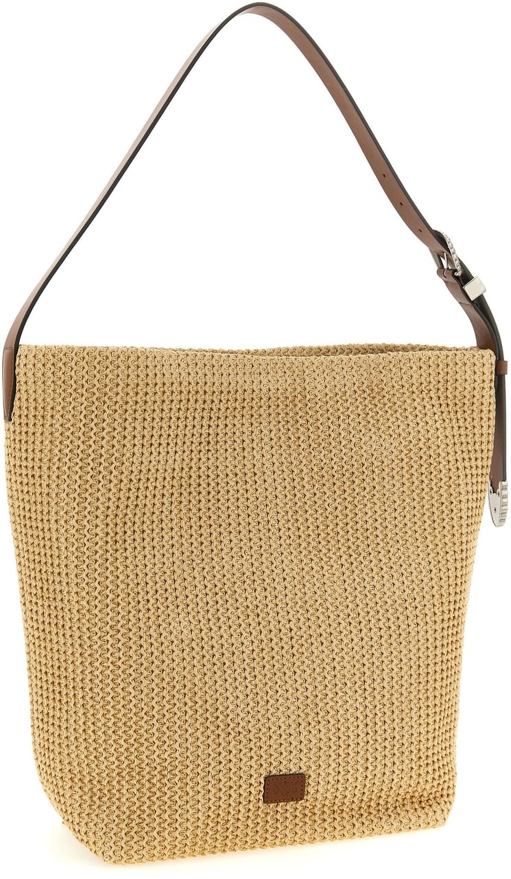 PINKO Beige Cowhide Shoulder Bag Beige