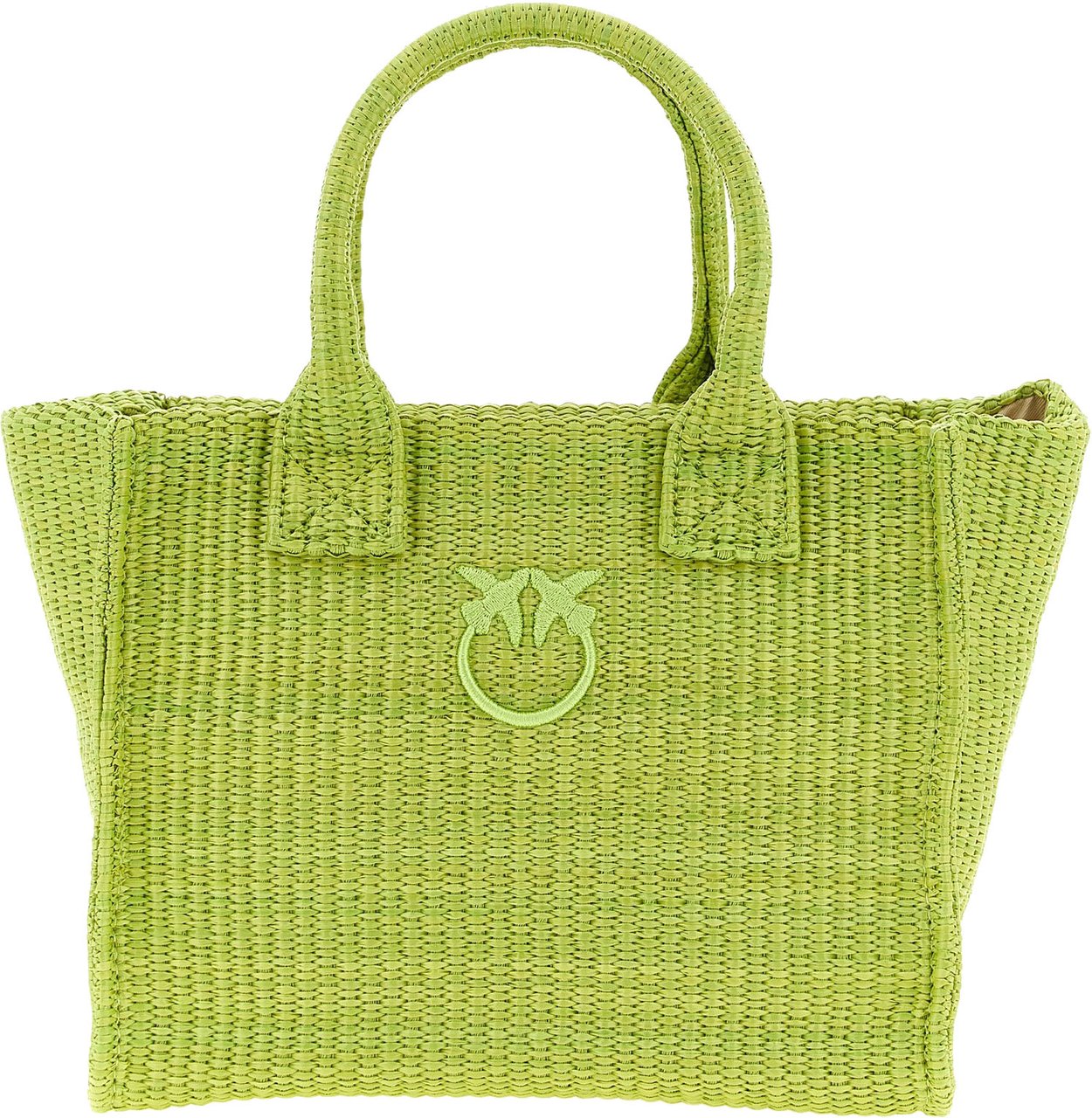 PINKO Bicolor Polypropylene Tote Bag Groen