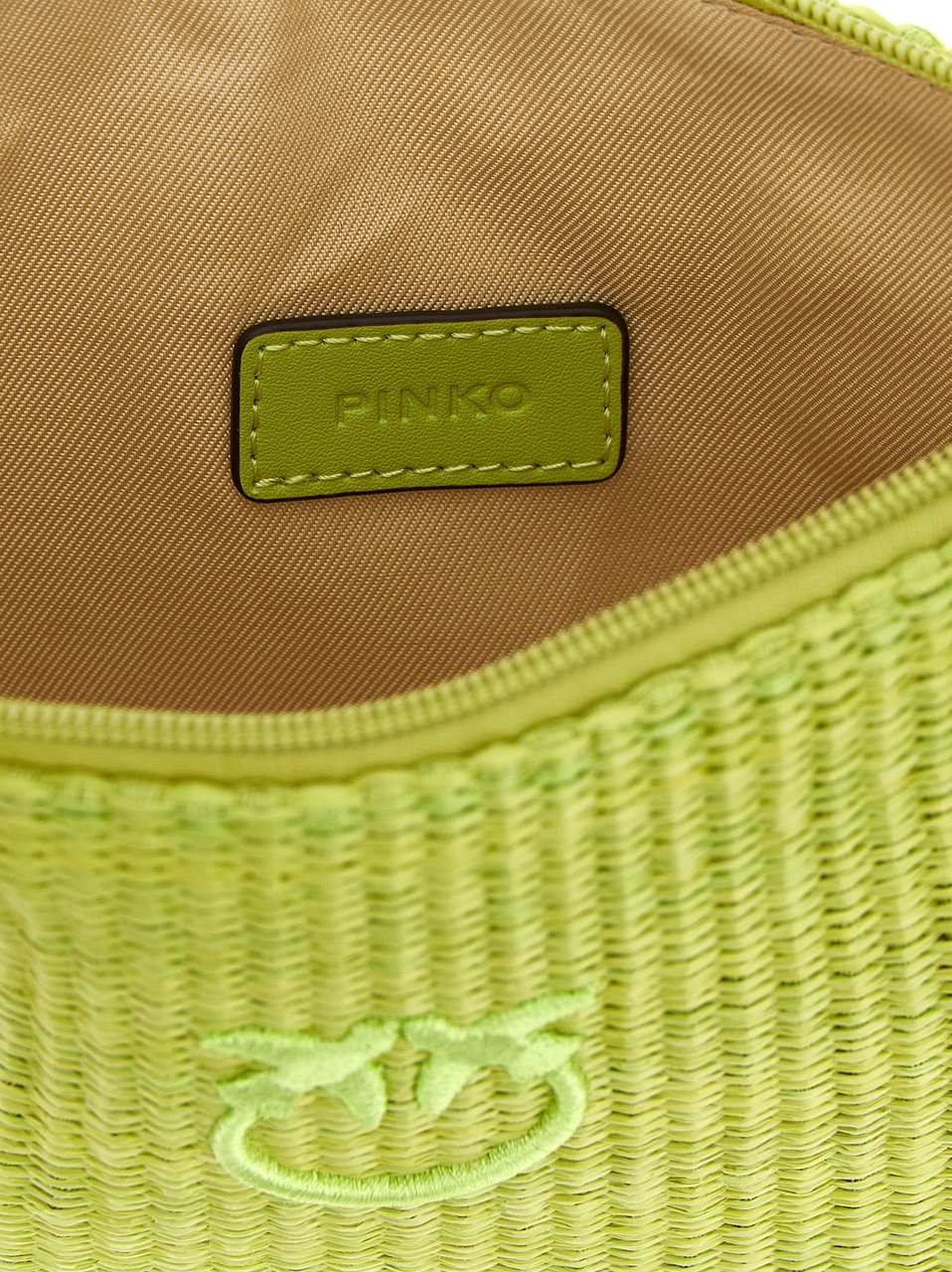 PINKO Bicolor Polypropylene Clutch Bag Groen