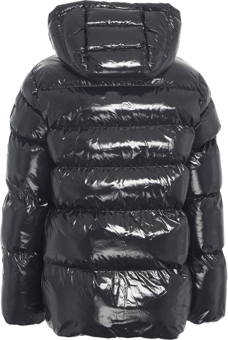 Pinko Quilted down jacket with hood Zwart