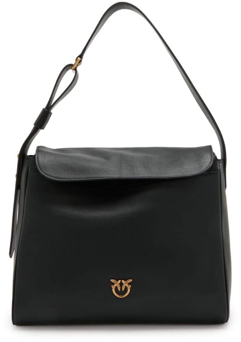 Pinko Leaf Kunstleer Handtas Zwart