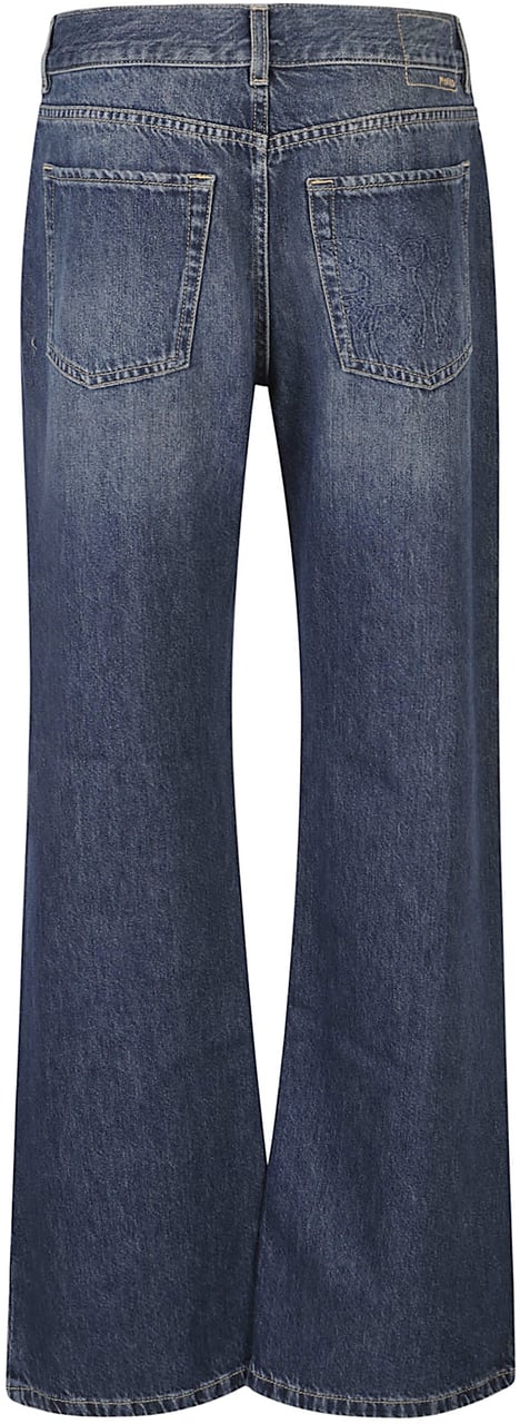 Pinko Wanda Wide Leg Jeans Blue Blauw