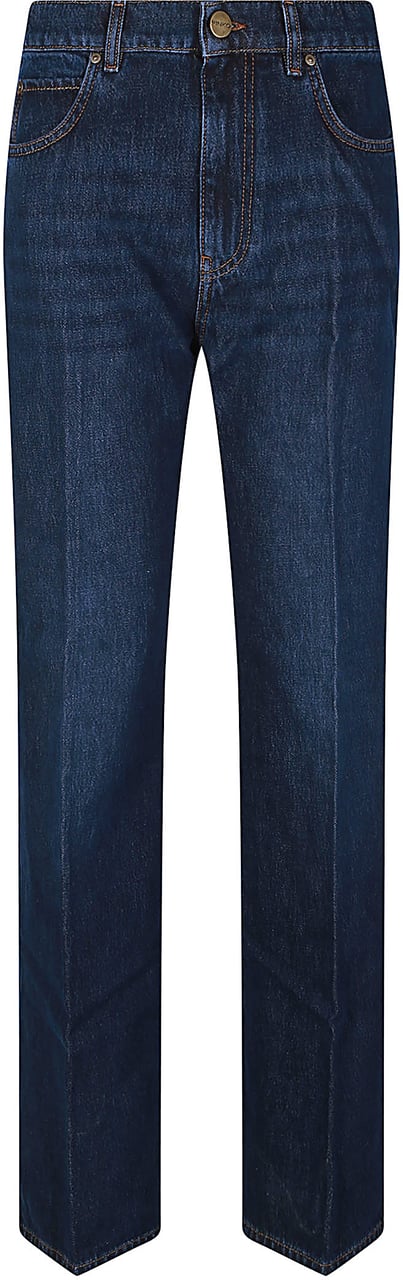 Pinko Wanda Wide Leg Jeans Blue Blauw