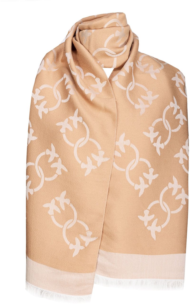 Pinko Scarfs Cammello Mocaccino Bruin